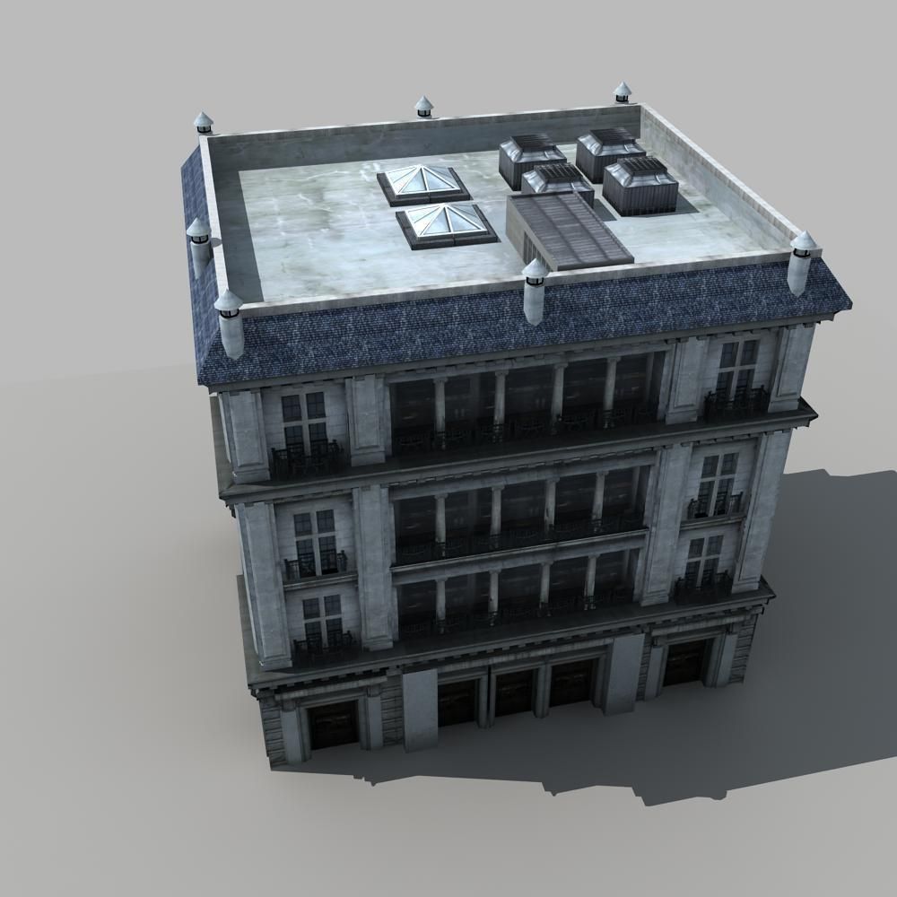 European Building 3D model_5