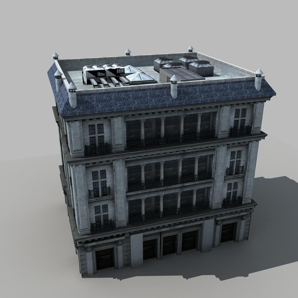 European Building 3D model_3