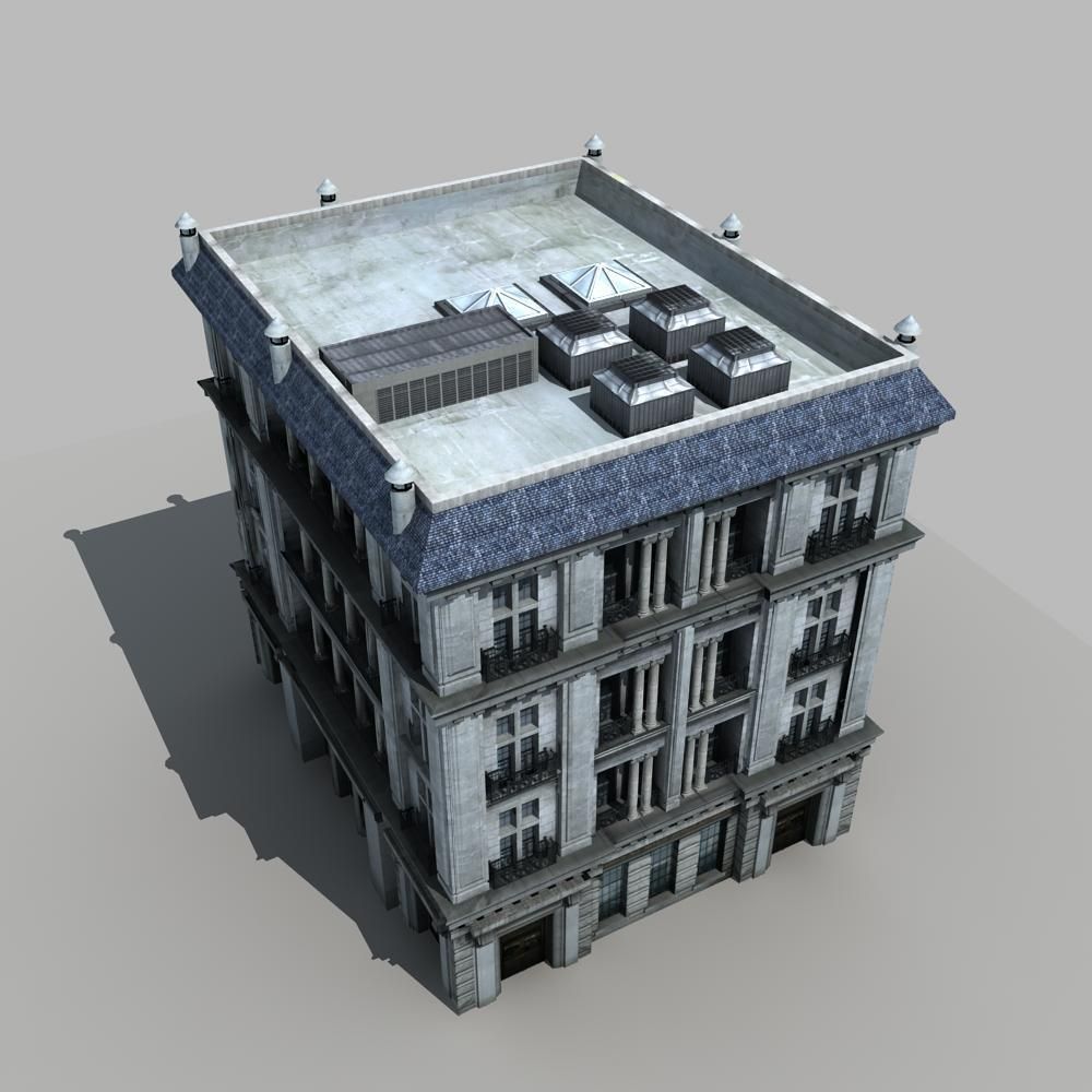 European Building 3D model_4