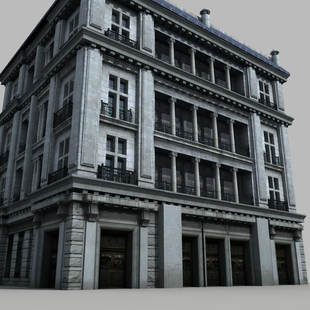 European Building 3D model_6