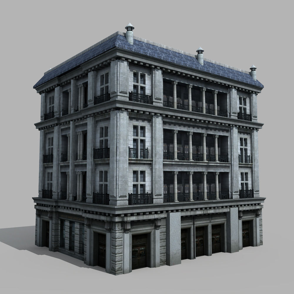European Building 3D model_7