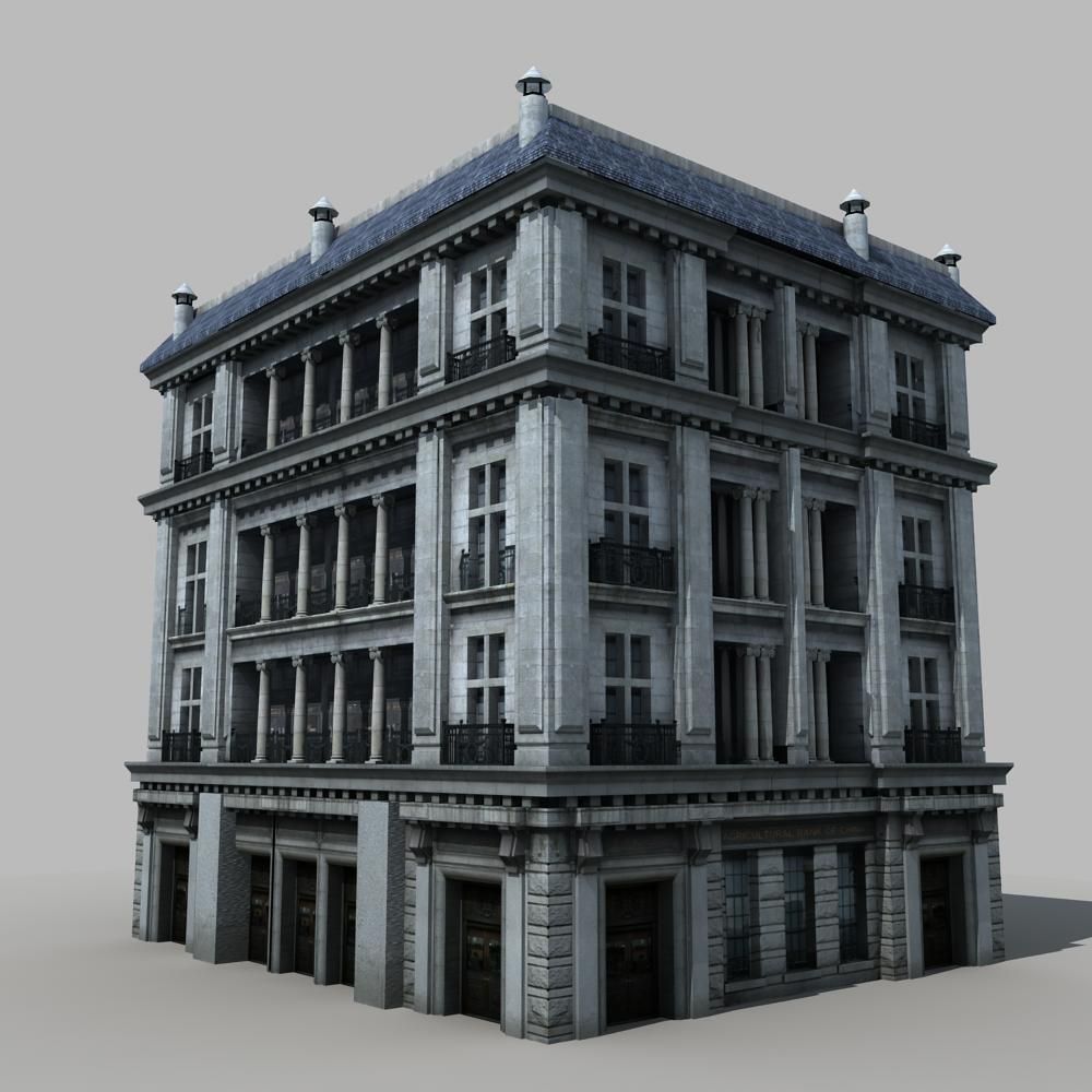 European Building 3D model_10