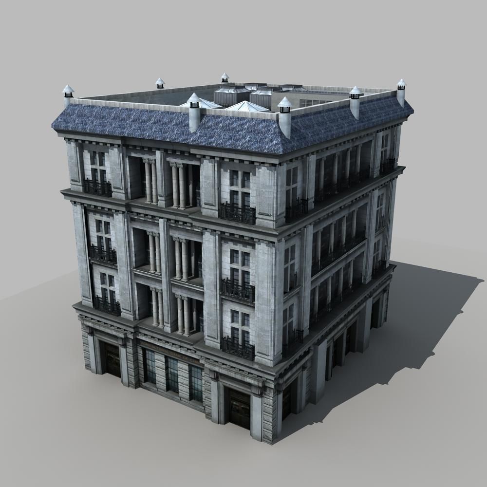 European Building 3D model_2