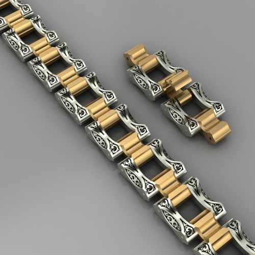 bracelet 100 3D model 3D printable | CGTrader