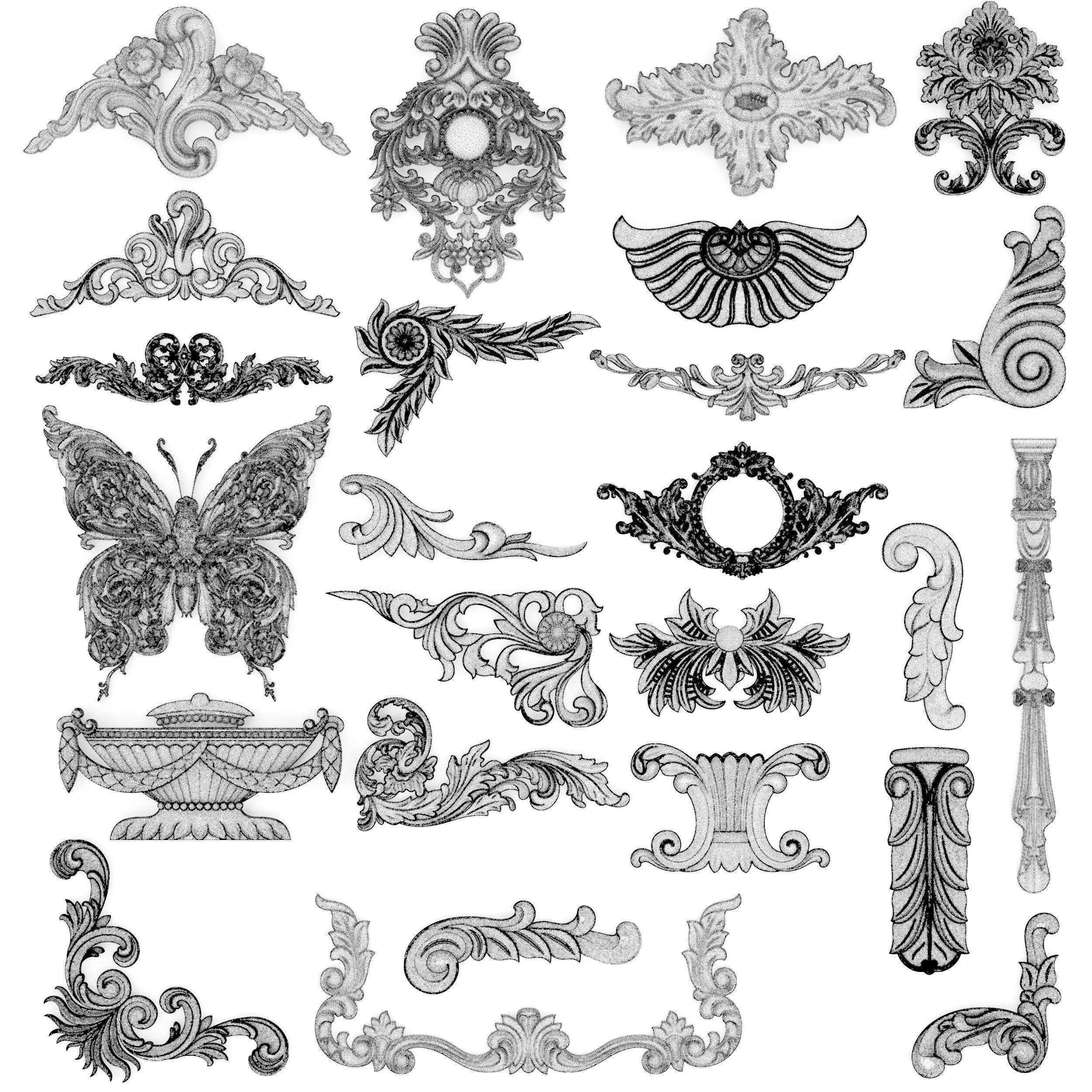 Cartouches SET 31 3D model_13