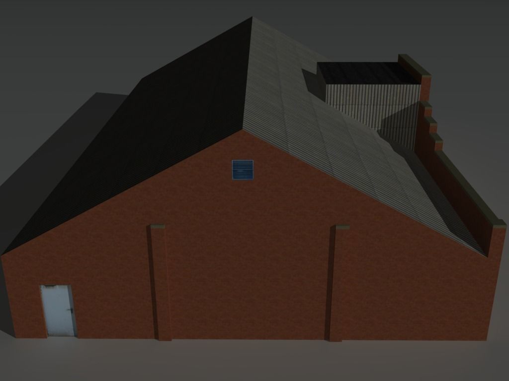 Factory Building 30 Low-poly 3D model_7