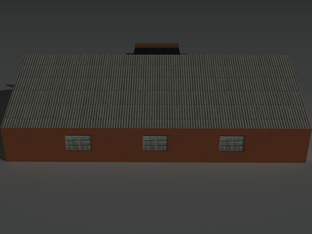 Factory Building 30 Low-poly 3D model_5