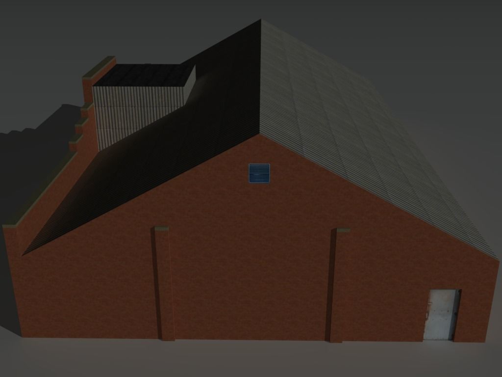 Factory Building 30 Low-poly 3D model_3
