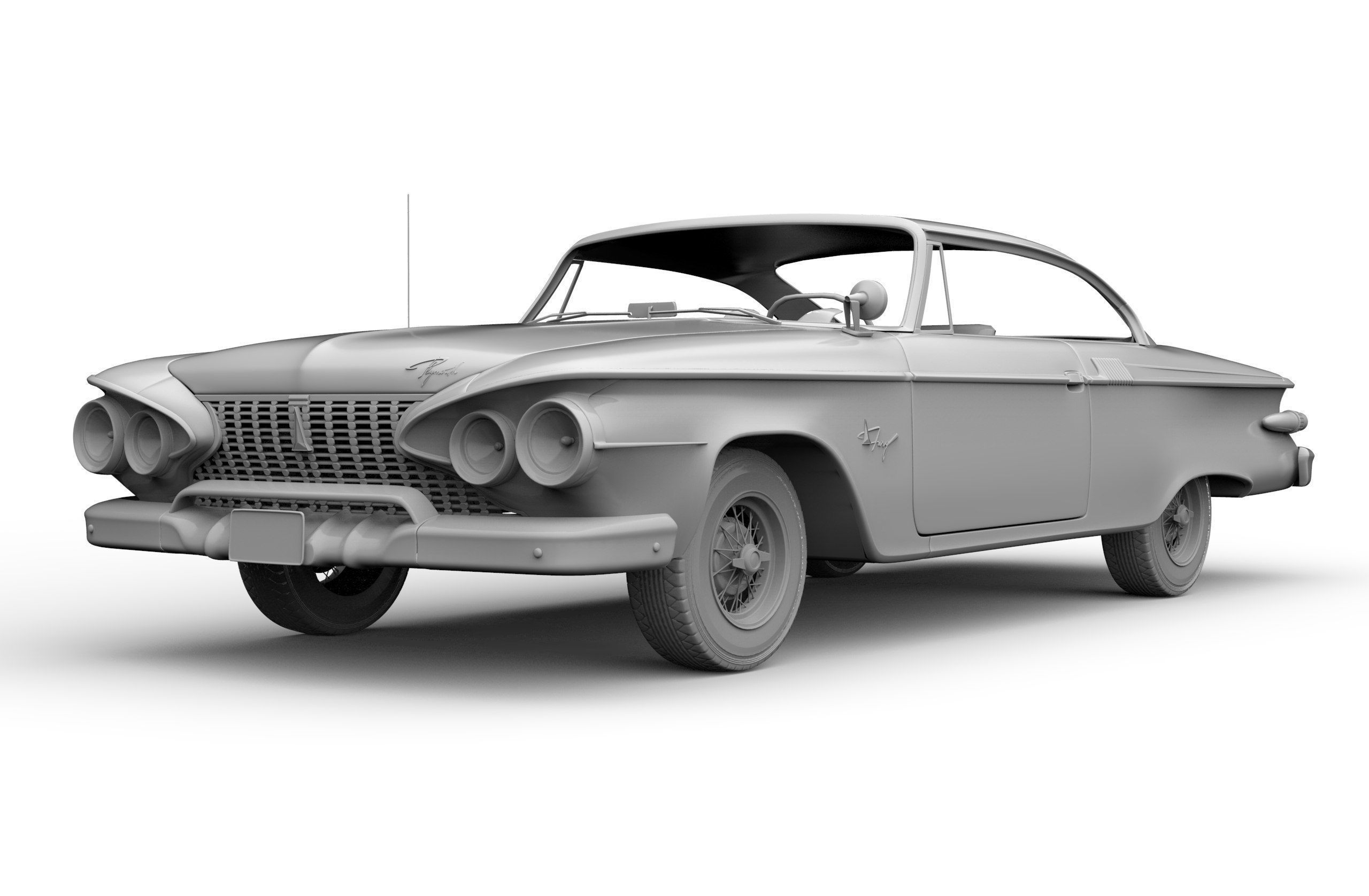 Plymouth Fury 1961 3D model_7