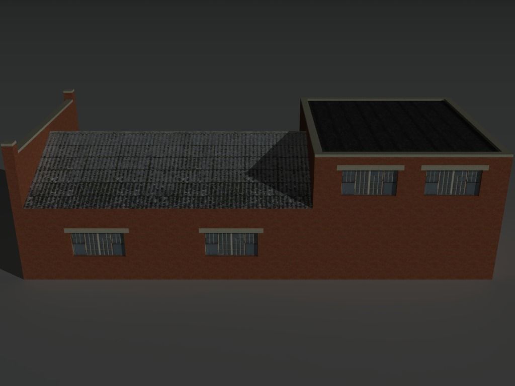 Factory Building 32 Low-poly 3D model_3
