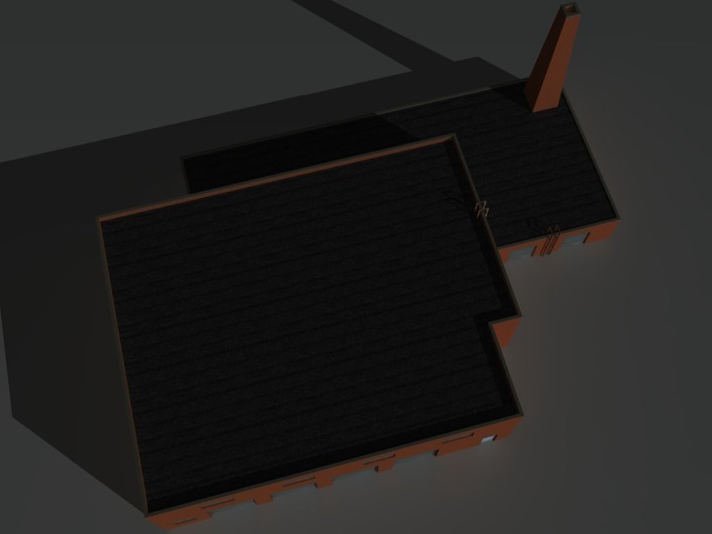 Factory Building 34 Low-poly 3D model_9