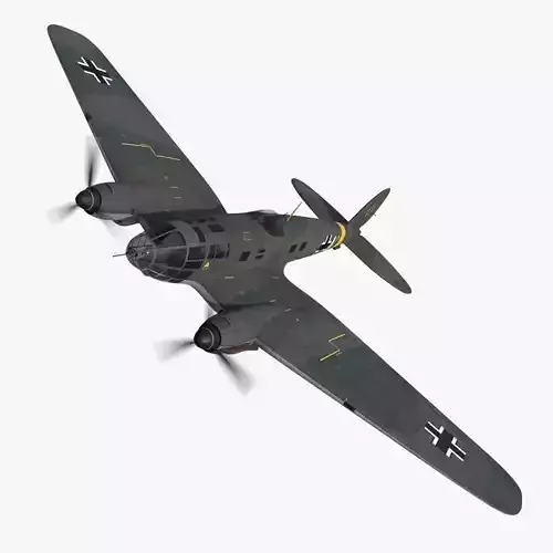Heinkel He 111 A1-AC Low-poly 3D model