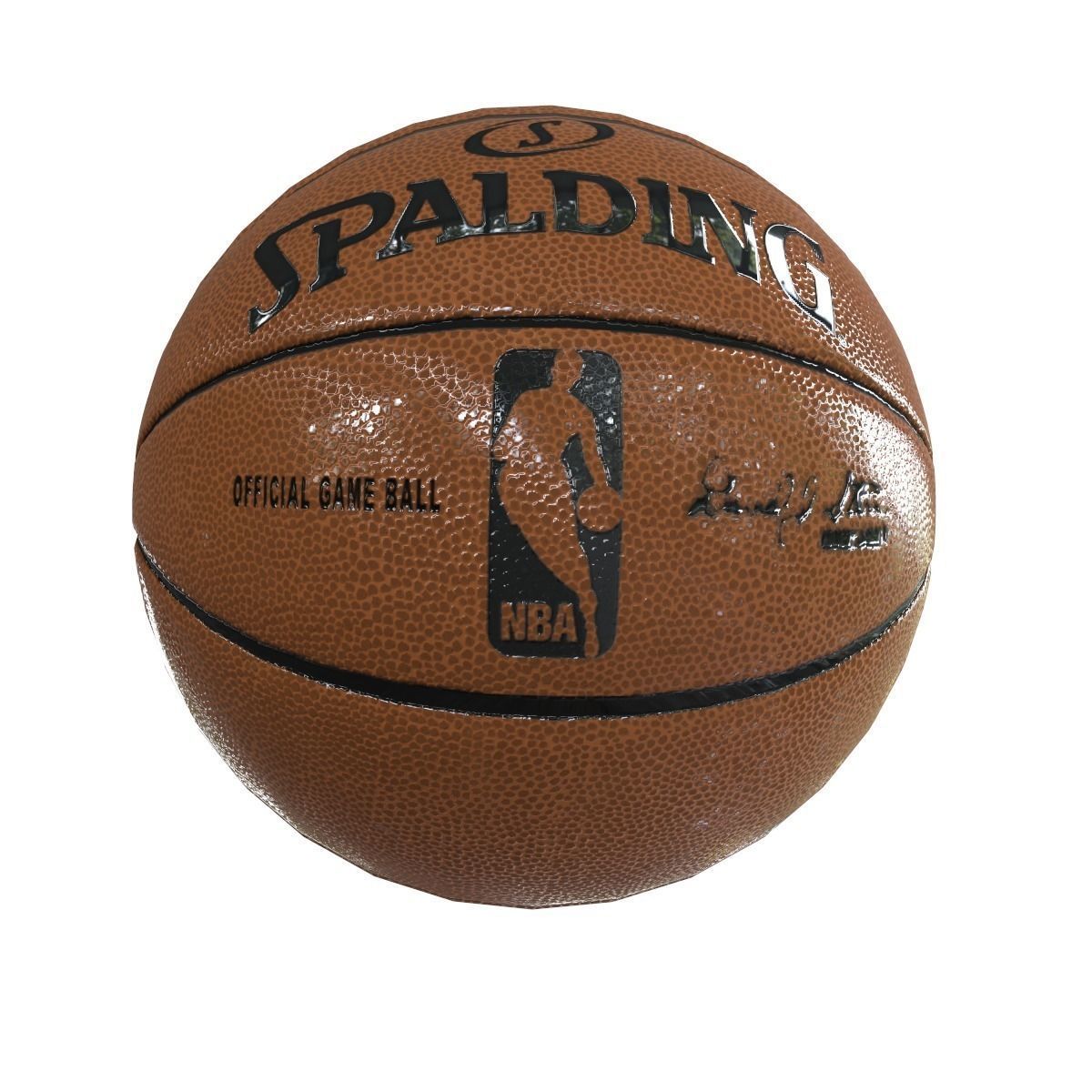 Basketball spalding nba game ball Low-poly 3D model_0