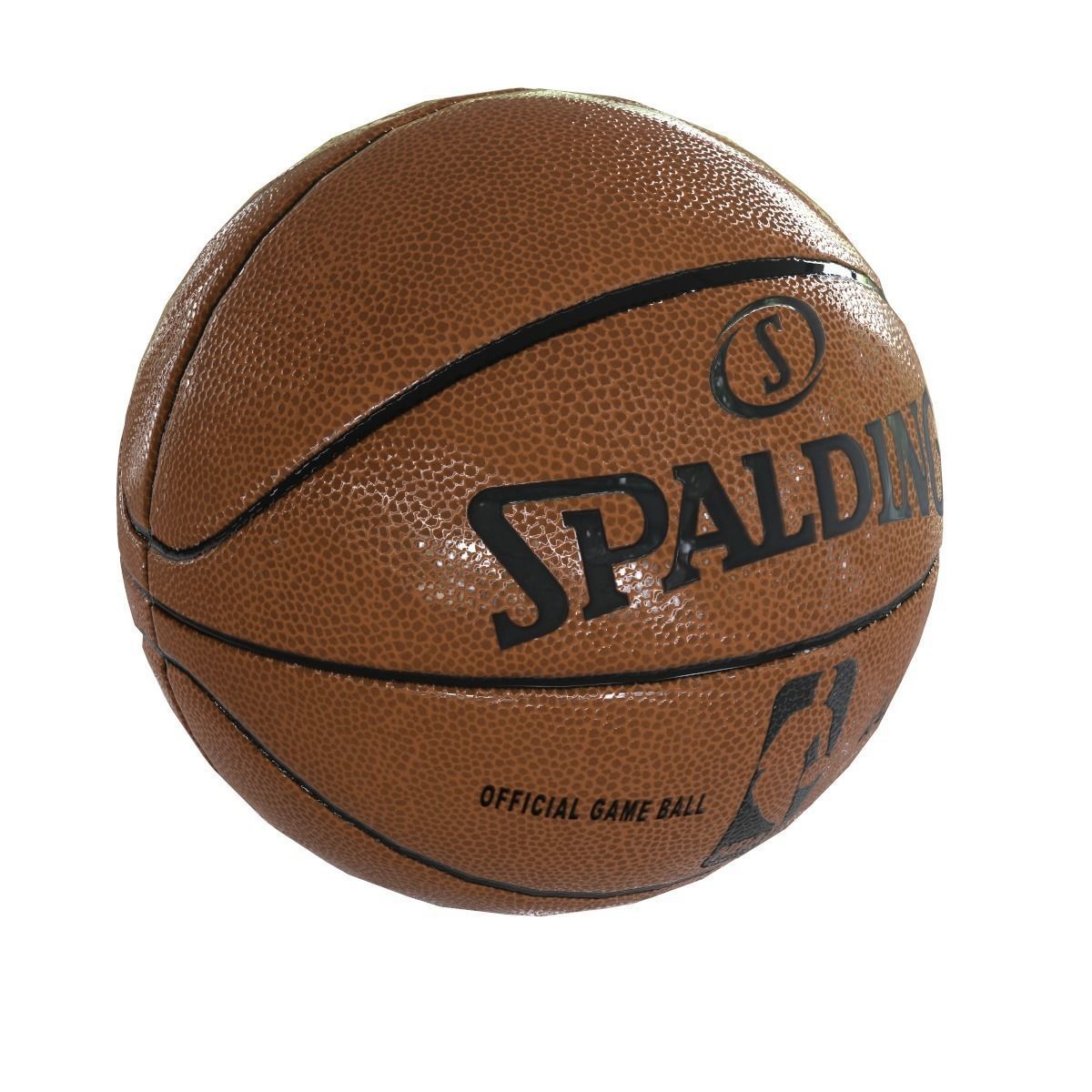 Basketball spalding nba game ball Low-poly 3D model_2