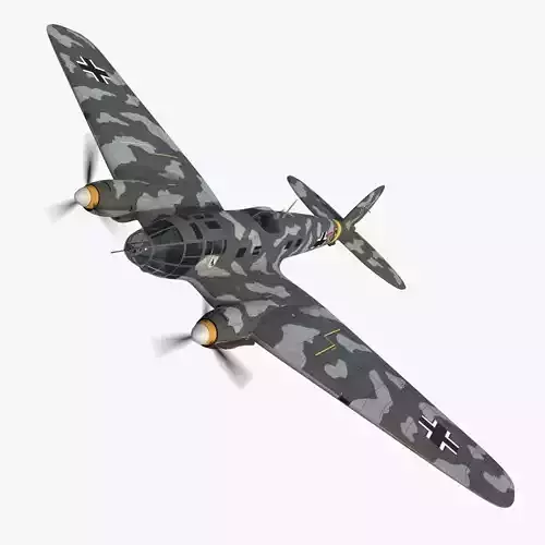 Heinkel He 111 5J-ES Low-poly 3D model