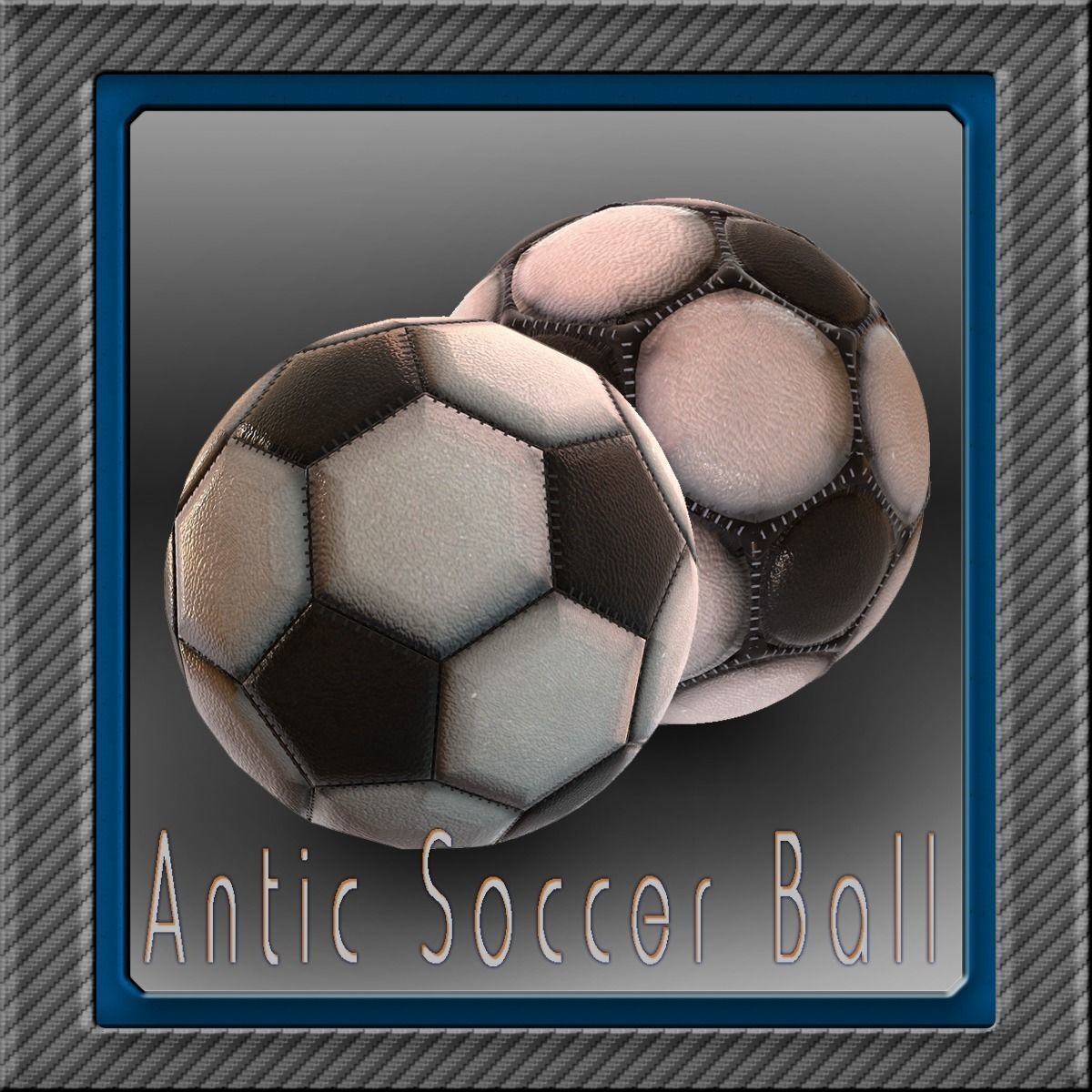Antic soccer ball collection 3D model_0