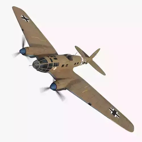 Heinkel He 111 S7-HA Low-poly 3D model