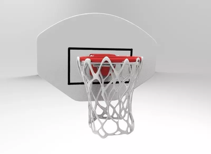hoop with net Free low-poly 3D model_0