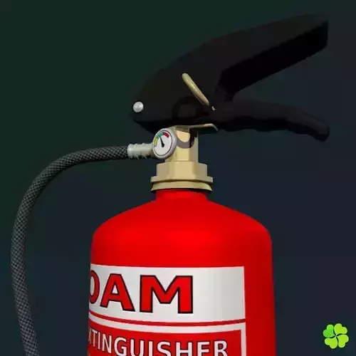 Portable extinguisher low poly Low-poly 3D model