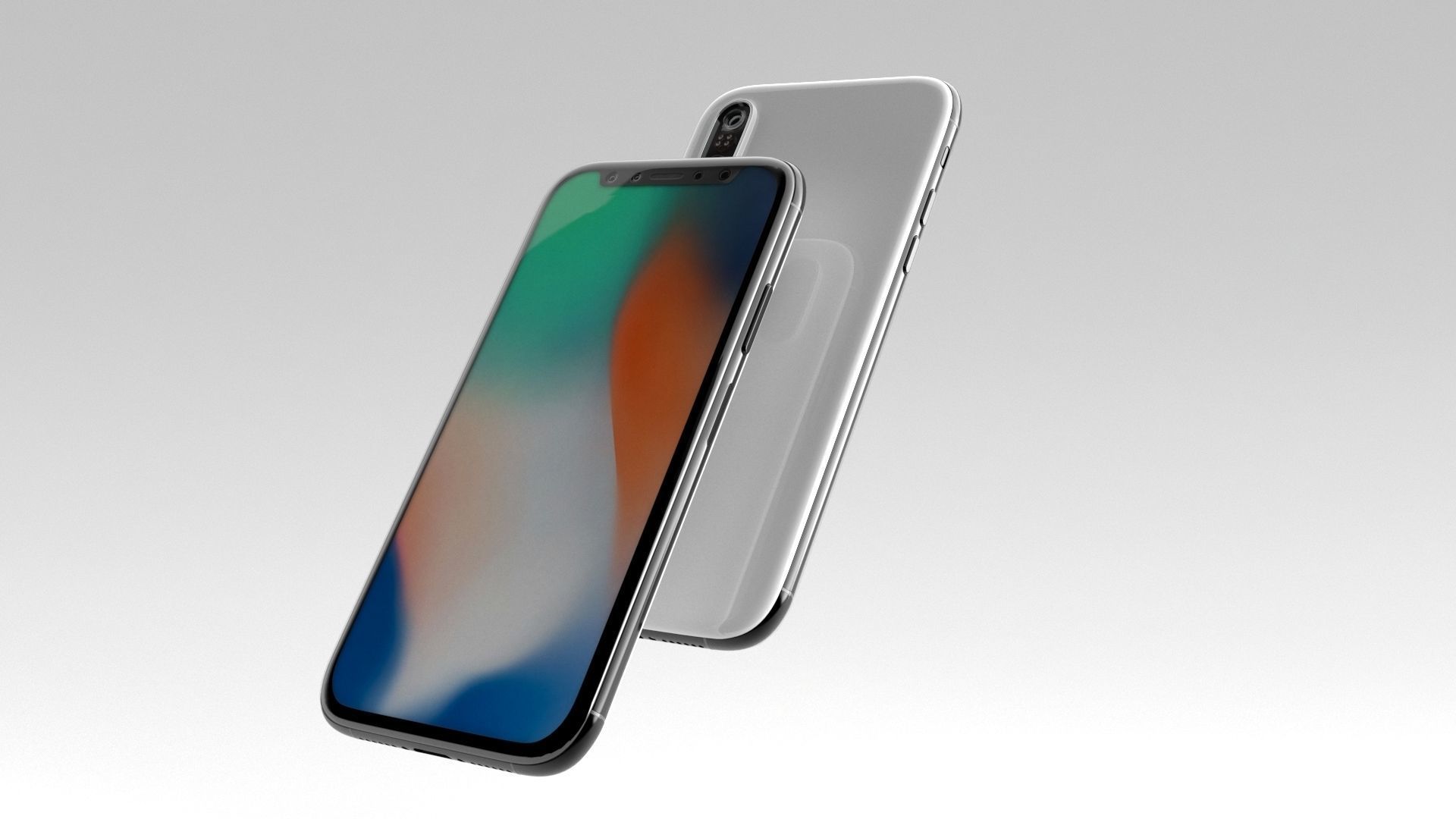 Apple iPhone x Low-poly 3D model_6