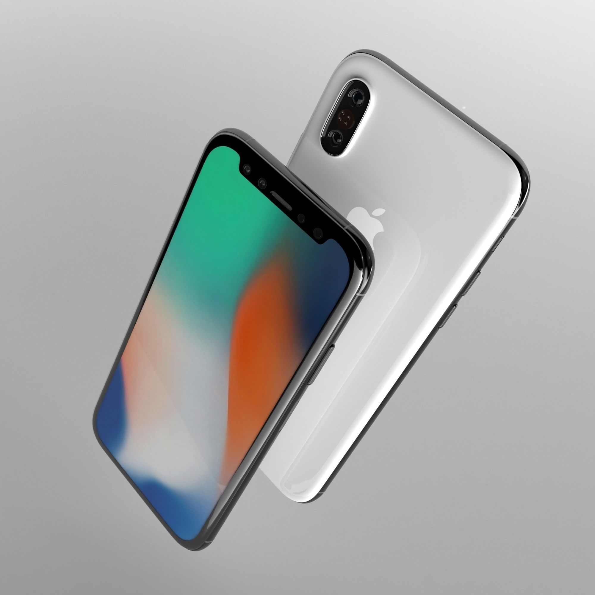 Apple iPhone x Low-poly 3D model_10