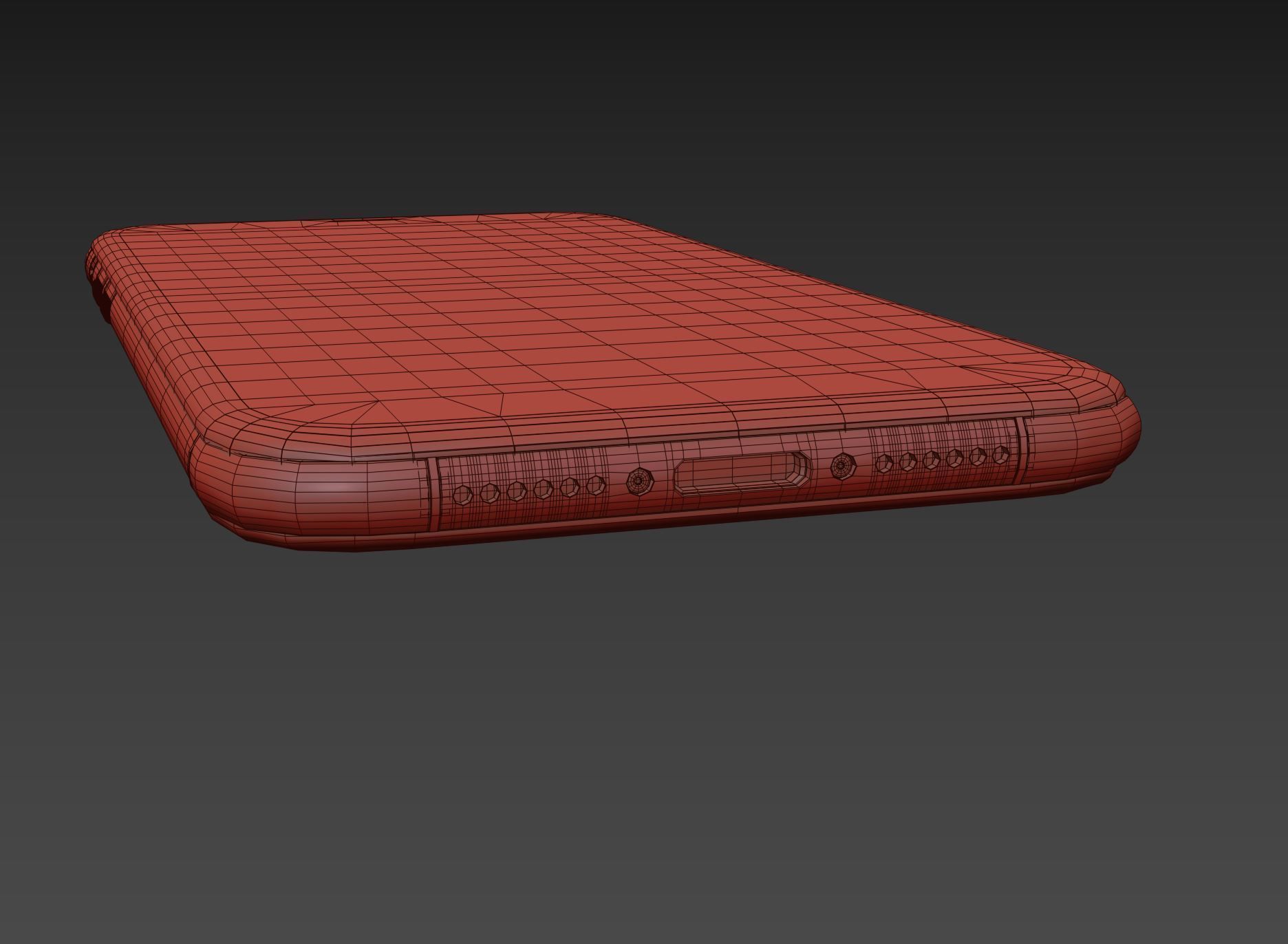 Apple iPhone x Low-poly 3D model_14