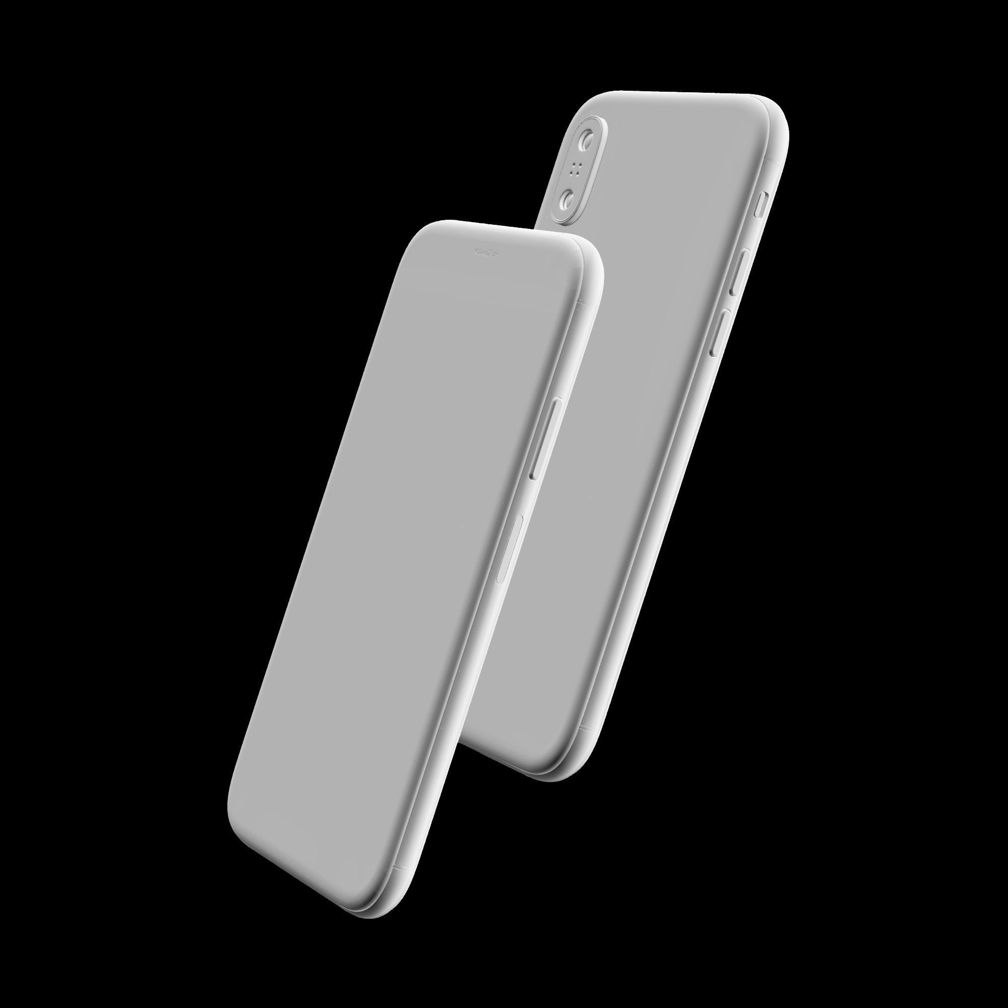 Apple iPhone x Low-poly 3D model_13