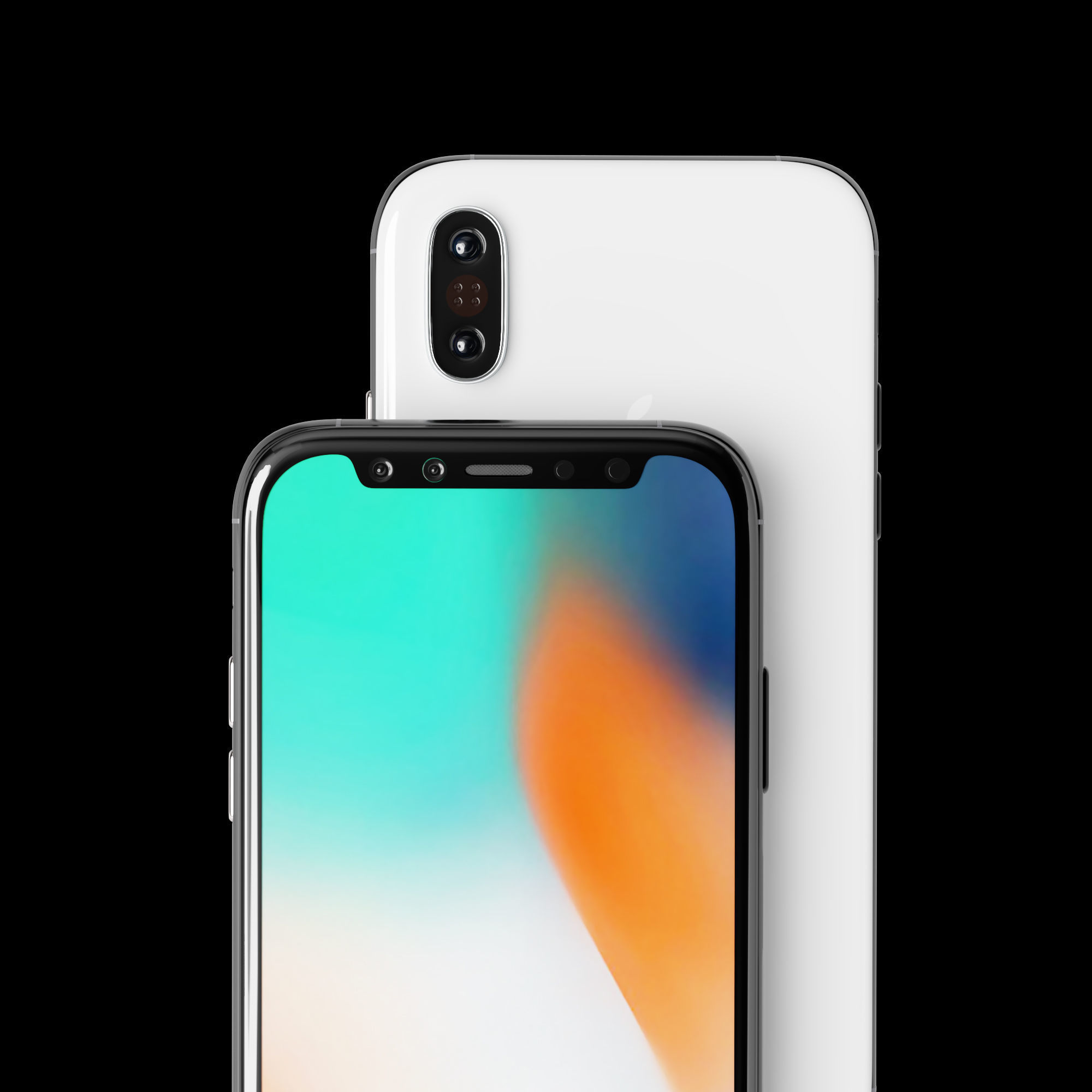 Apple iPhone x Low-poly 3D model_2