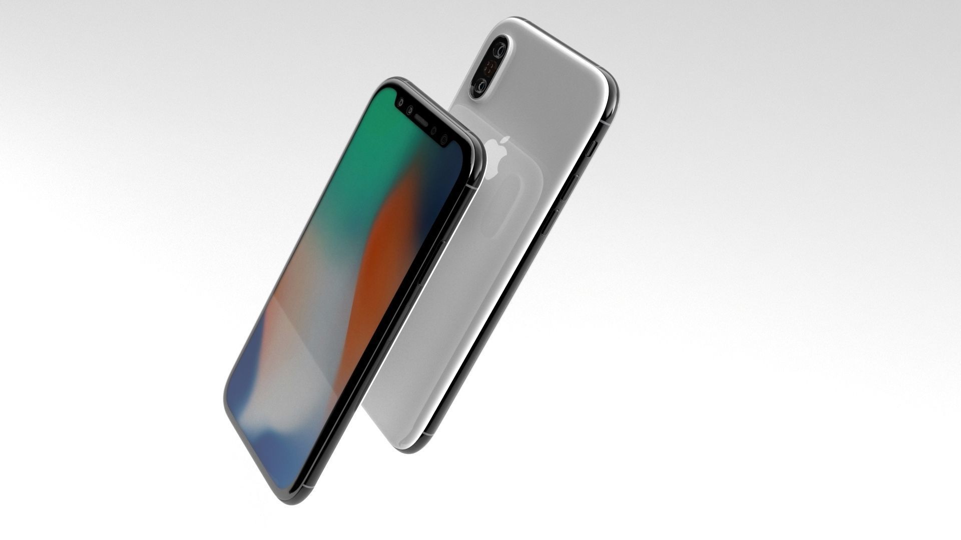 Apple iPhone x Low-poly 3D model_3