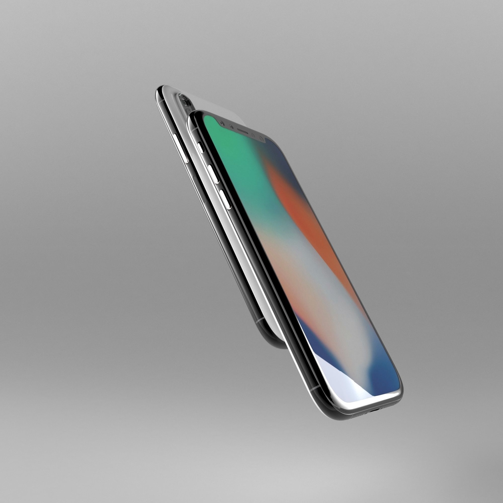 Apple iPhone x Low-poly 3D model_12