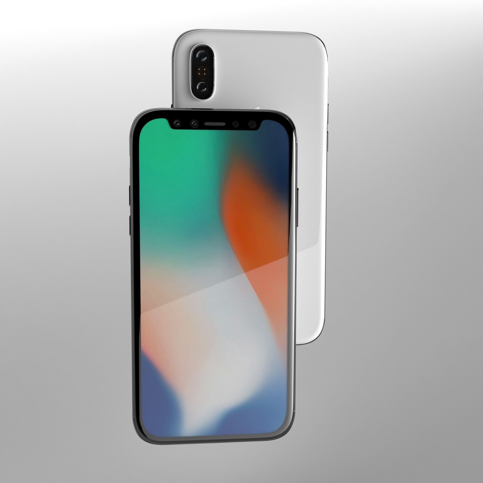 Apple iPhone x Low-poly 3D model_8