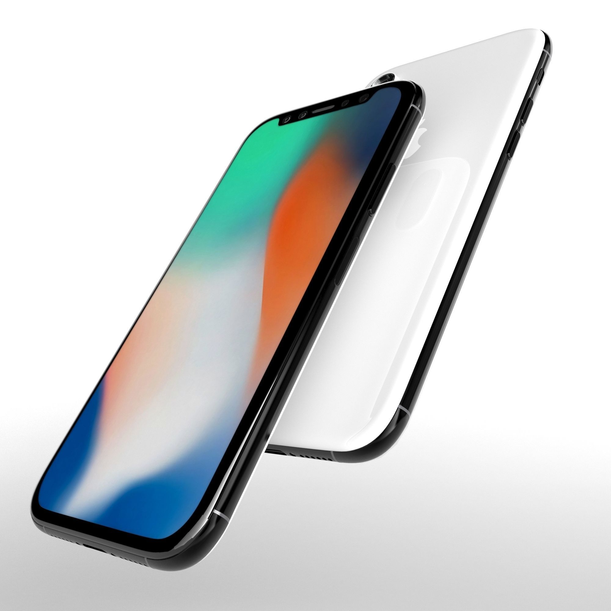 Apple iPhone x Low-poly 3D model_7