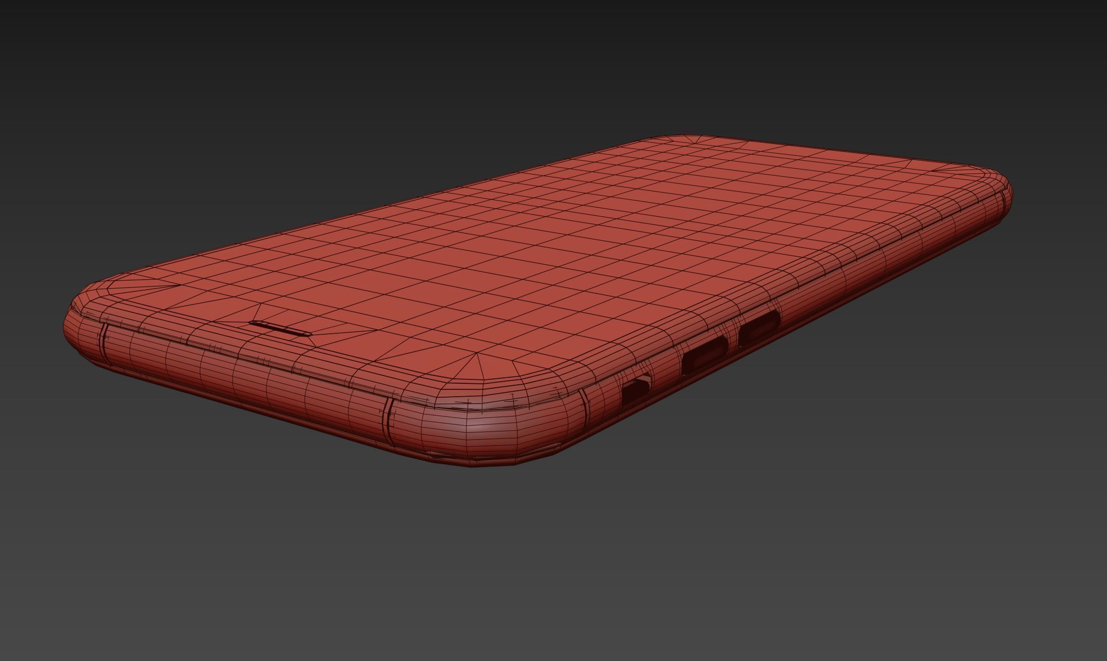 Apple iPhone x Low-poly 3D model_15