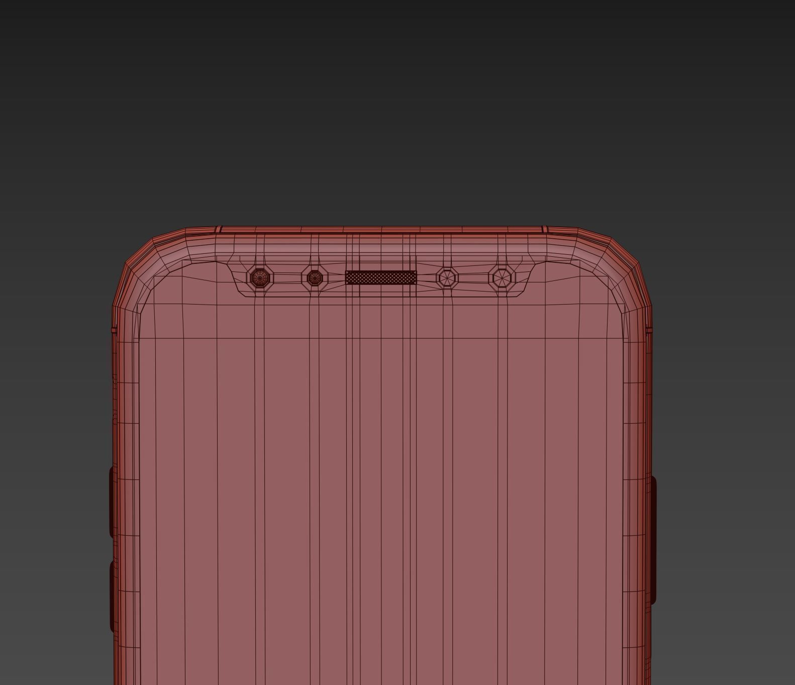 Apple iPhone x Low-poly 3D model_16