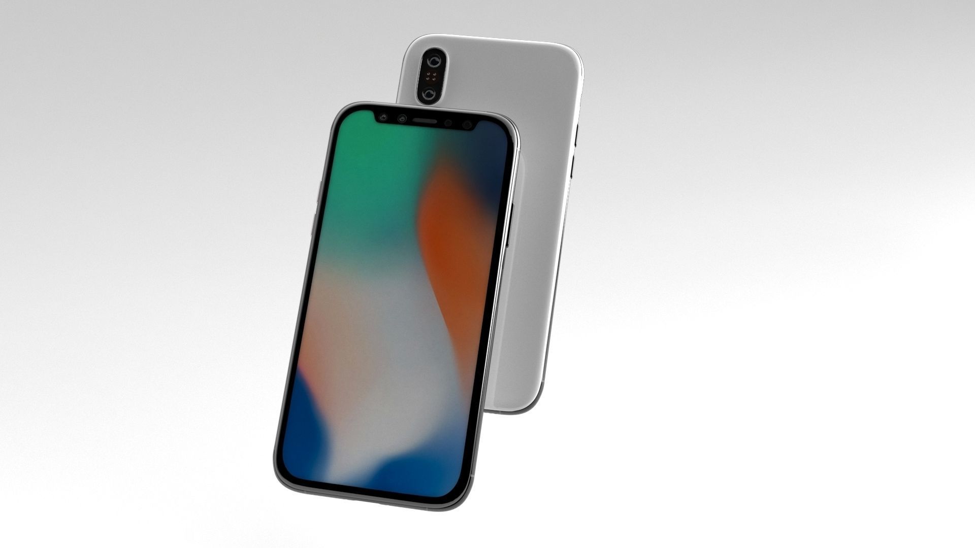 Apple iPhone x Low-poly 3D model_4