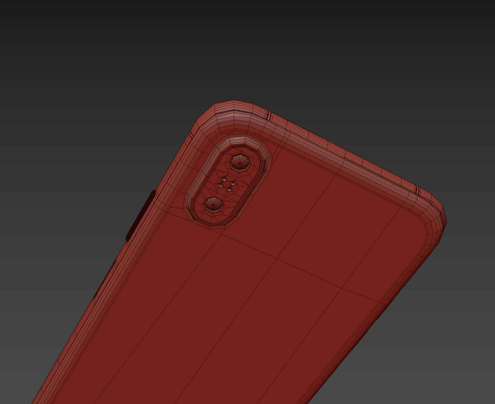 Apple iPhone x Low-poly 3D model_17