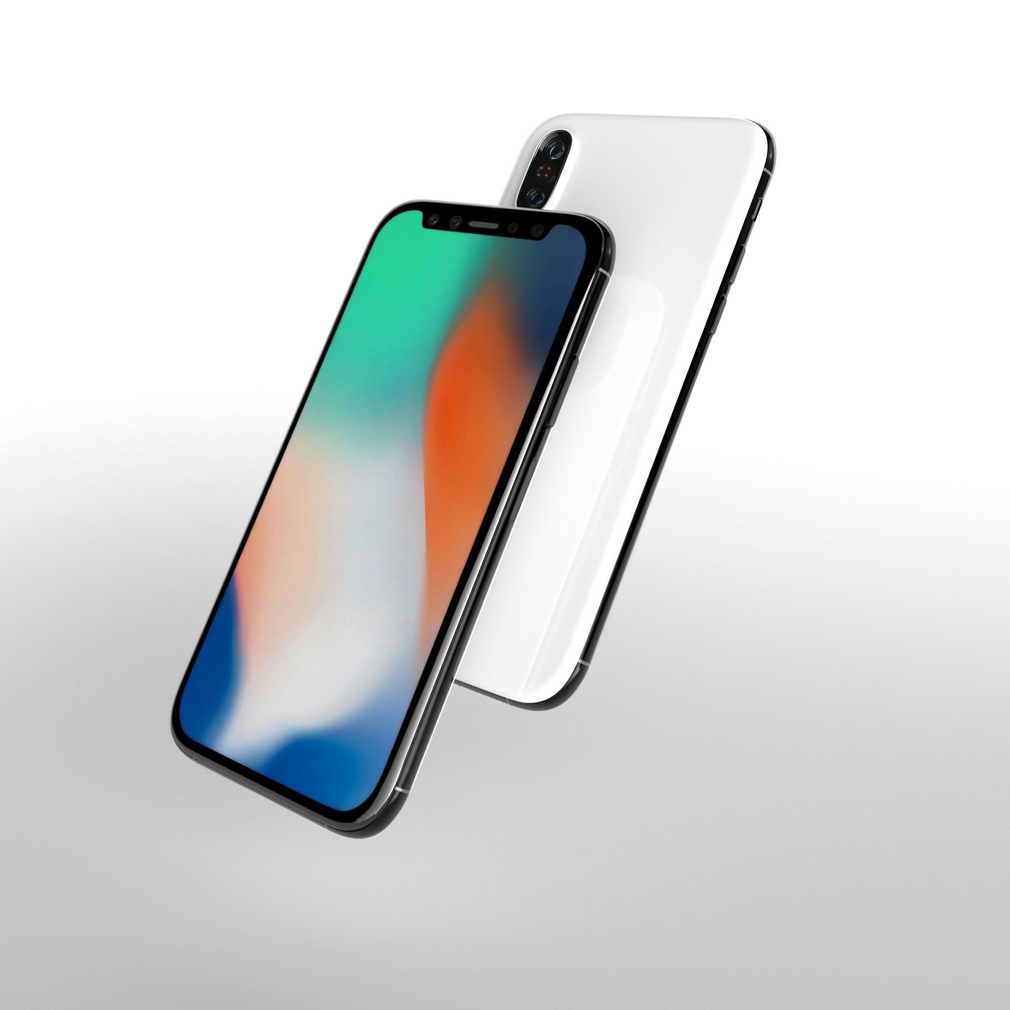 Apple iPhone x Low-poly 3D model_5