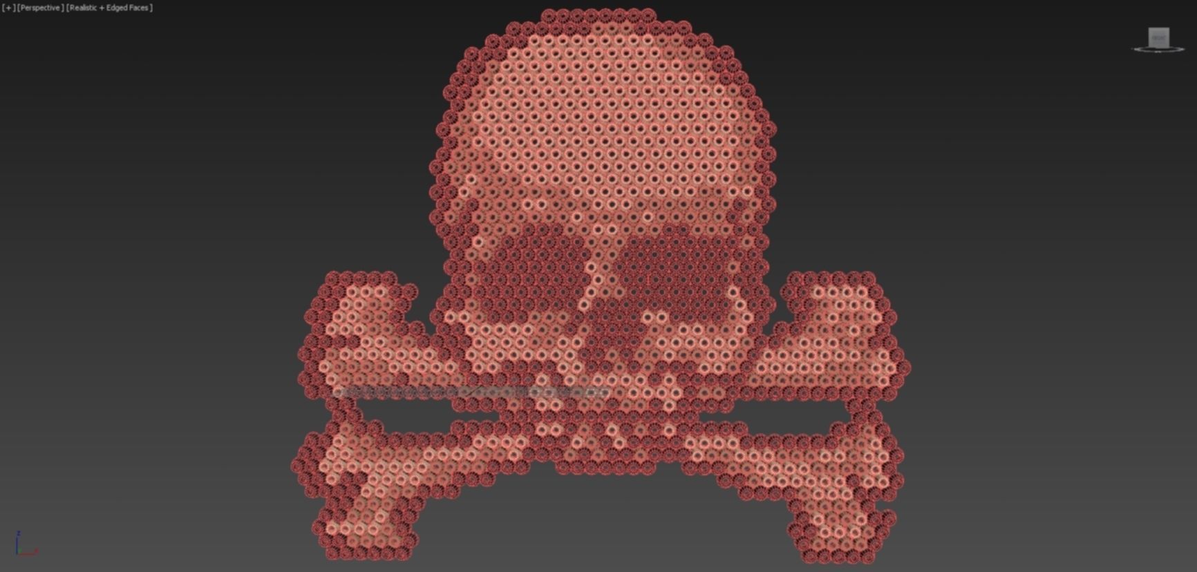 Skull Perler Beads 3D model_5