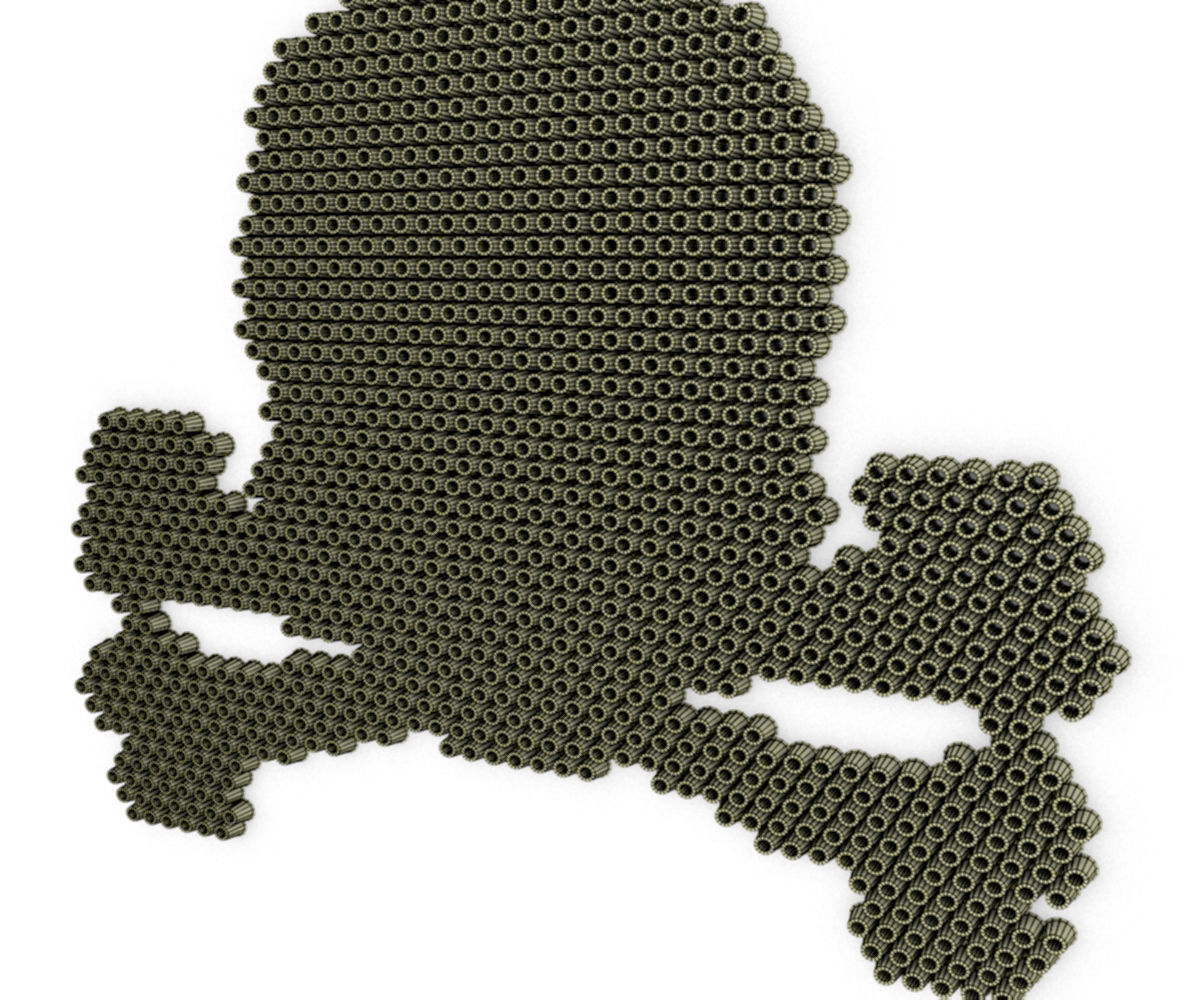 Skull Perler Beads 3D model_3