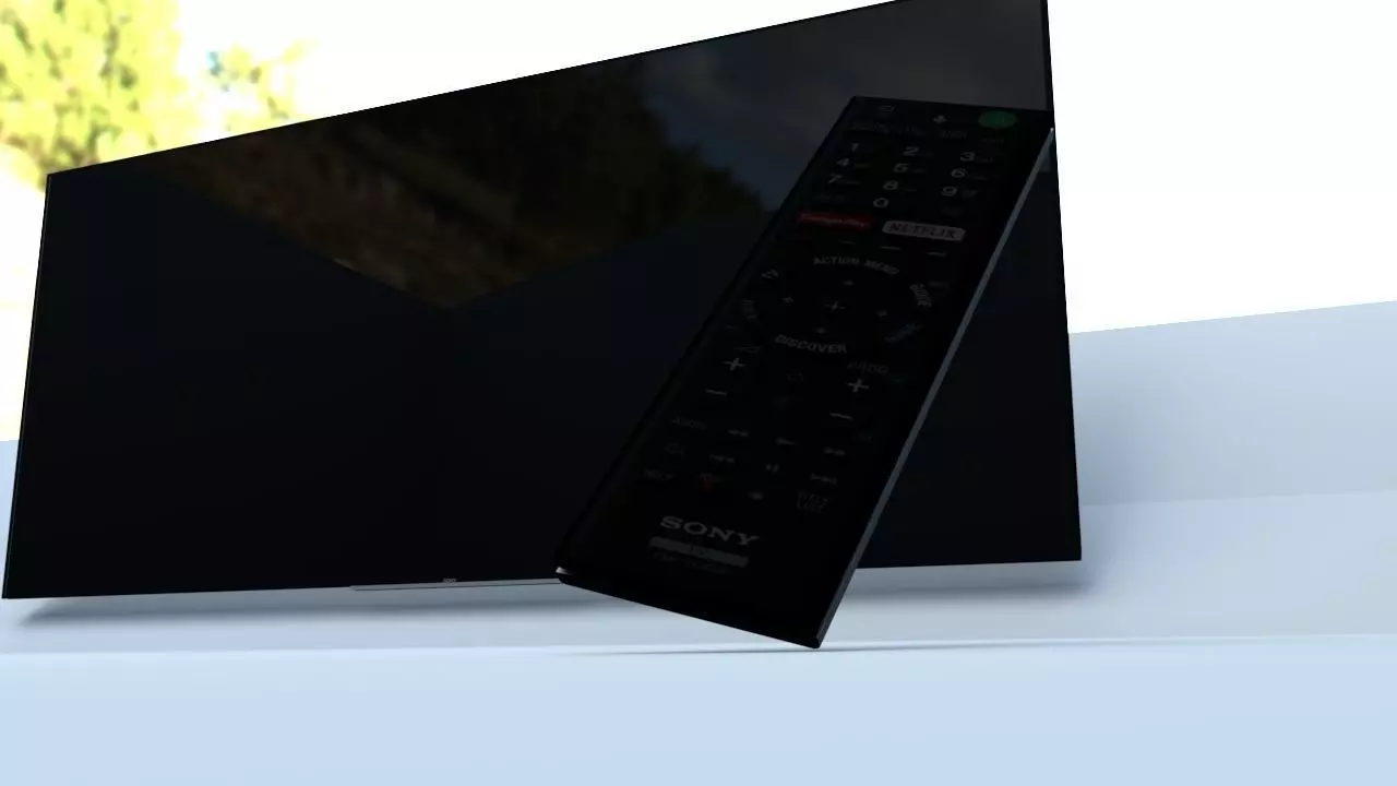 Sony Tv and remote Free low-poly 3D model
