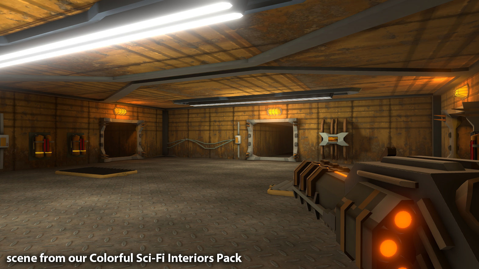 Grenade Launcher Sci-Fi Weapon Low-poly 3D model_4