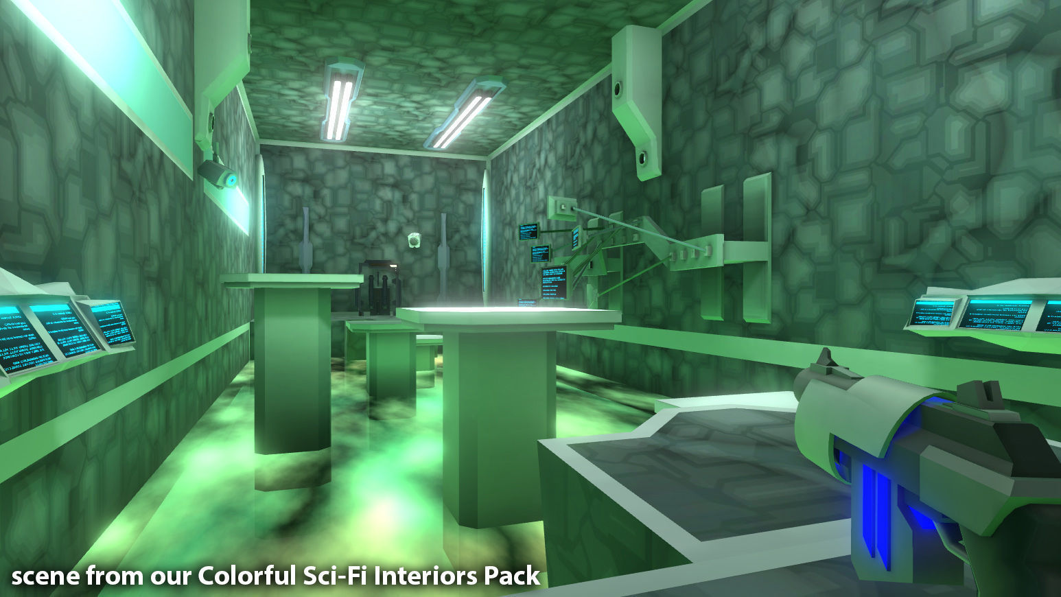 Pistol Sci-Fi Weapon Low-poly 3D model_3