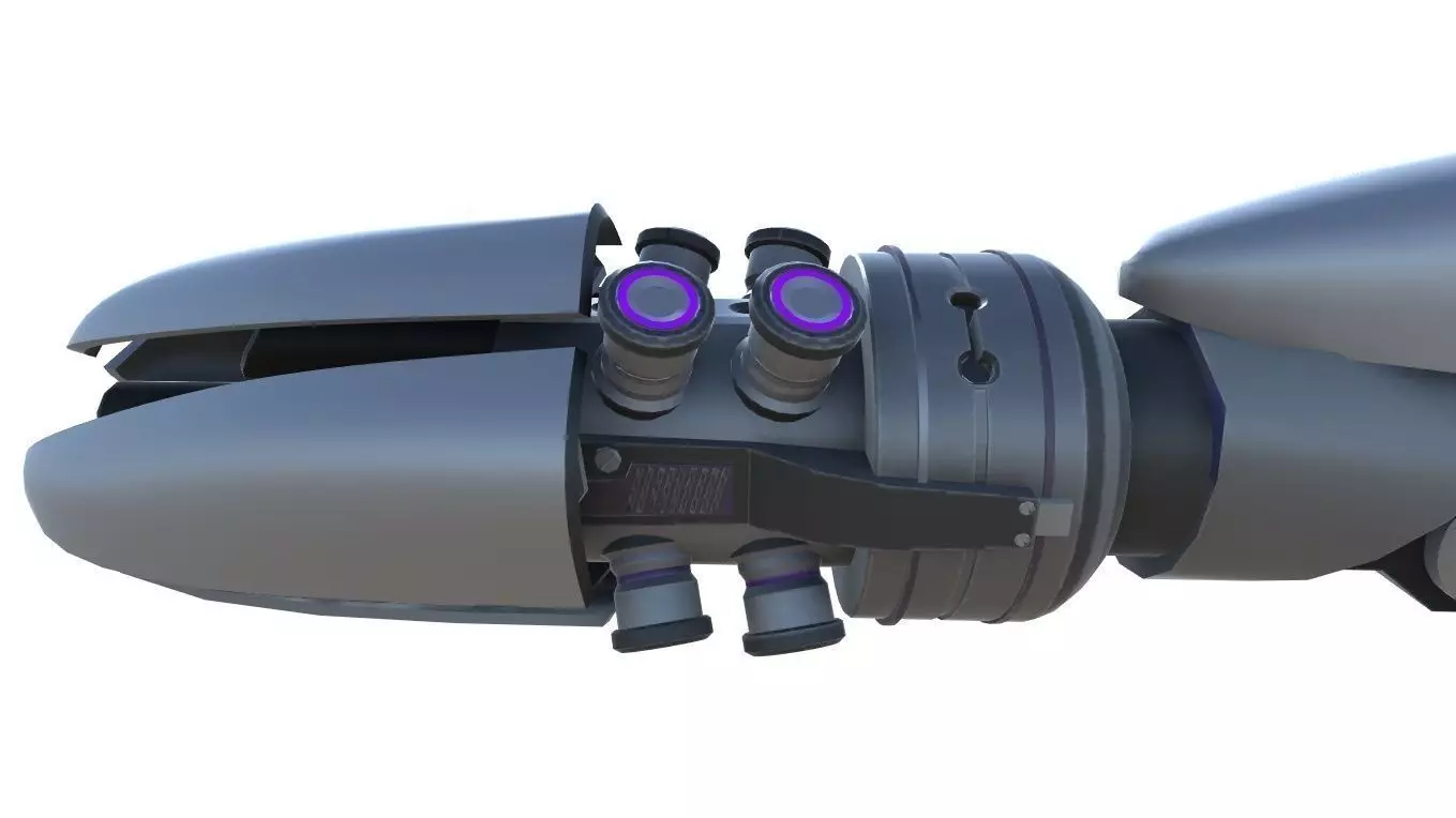 Shock Rifle Sci-Fi Weapon Low-poly 3D model_0