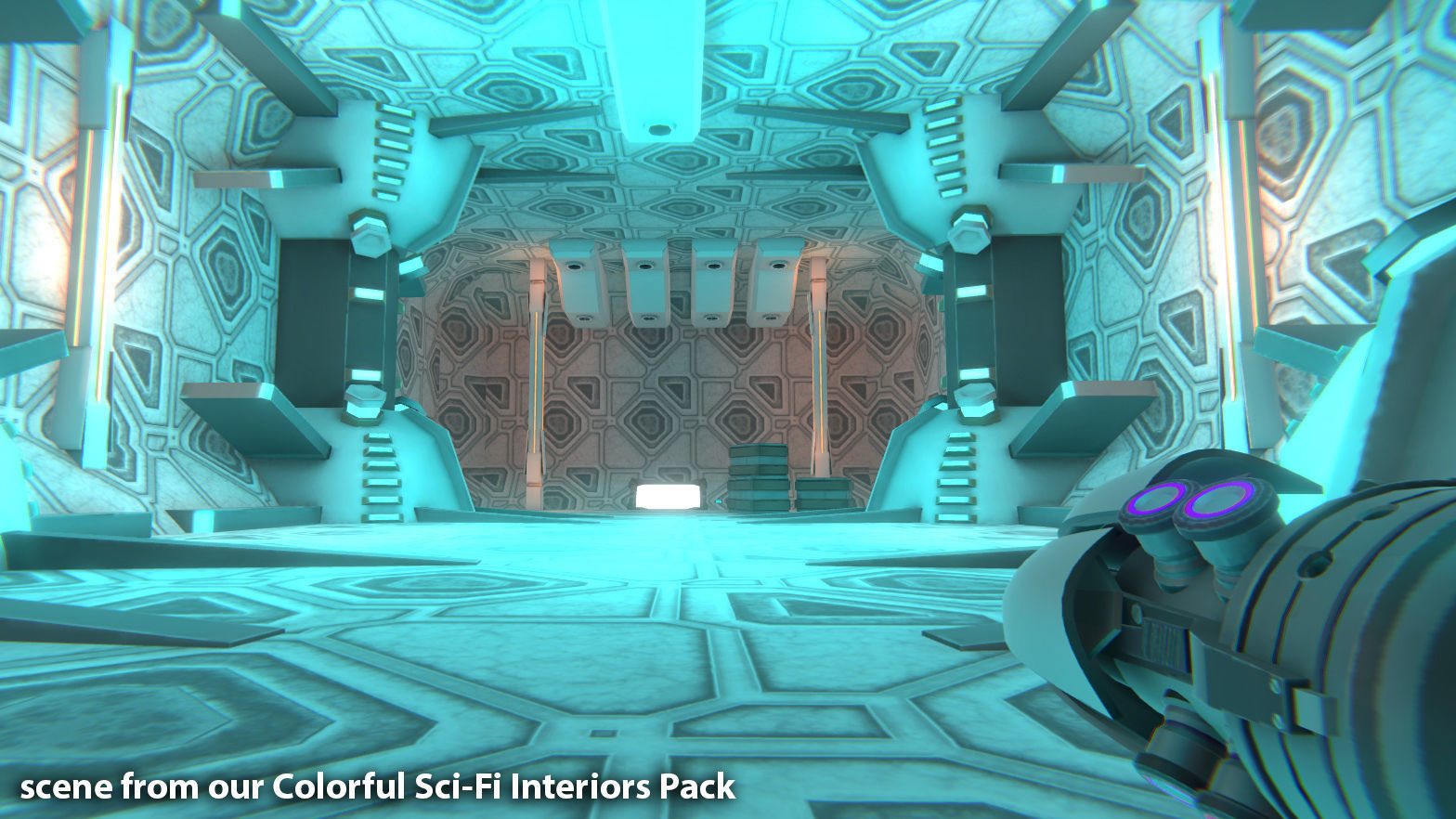 Shock Rifle Sci-Fi Weapon Low-poly 3D model_6