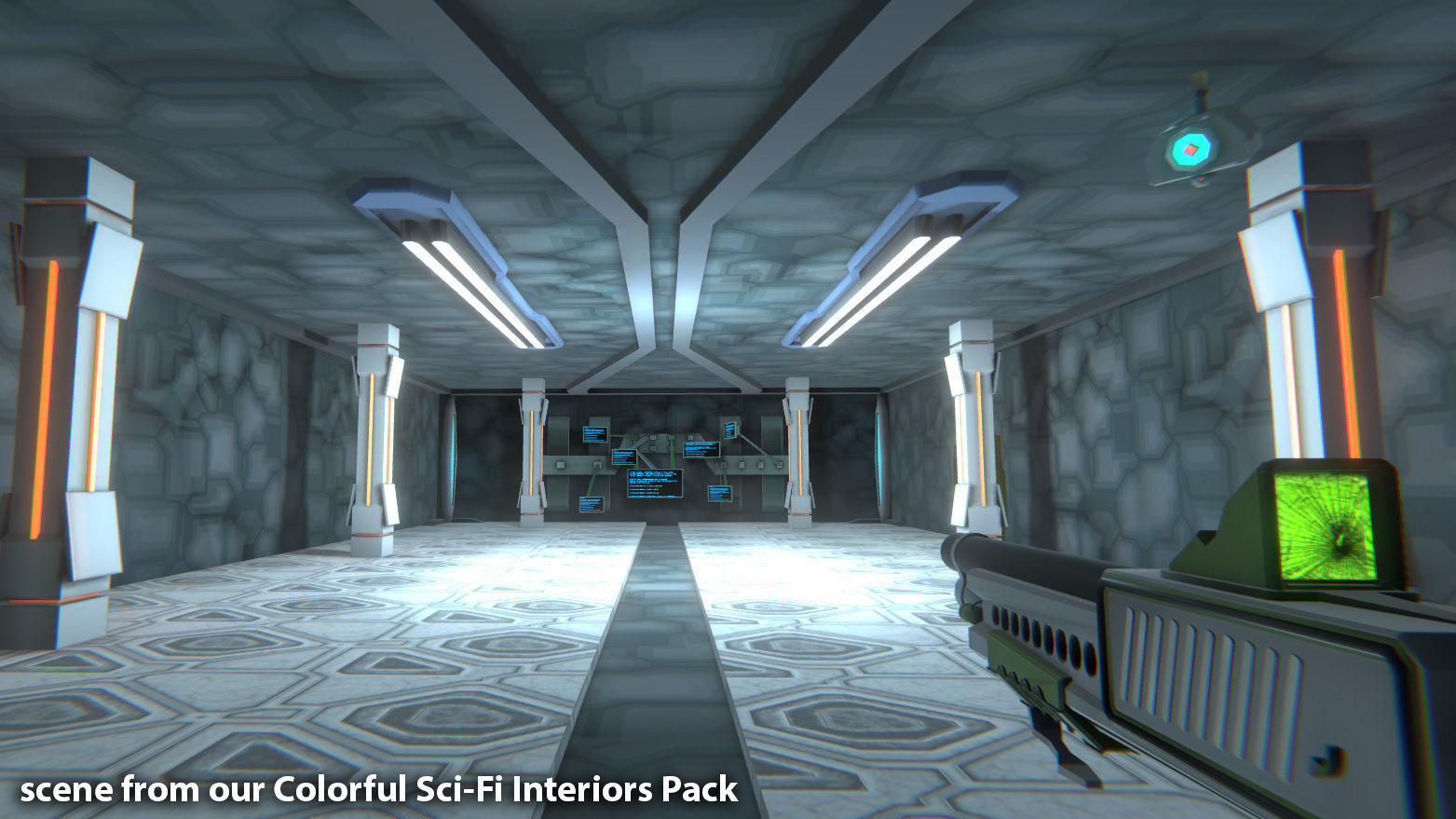 Shotgun Sci-Fi Weapon Free low-poly 3D model_3