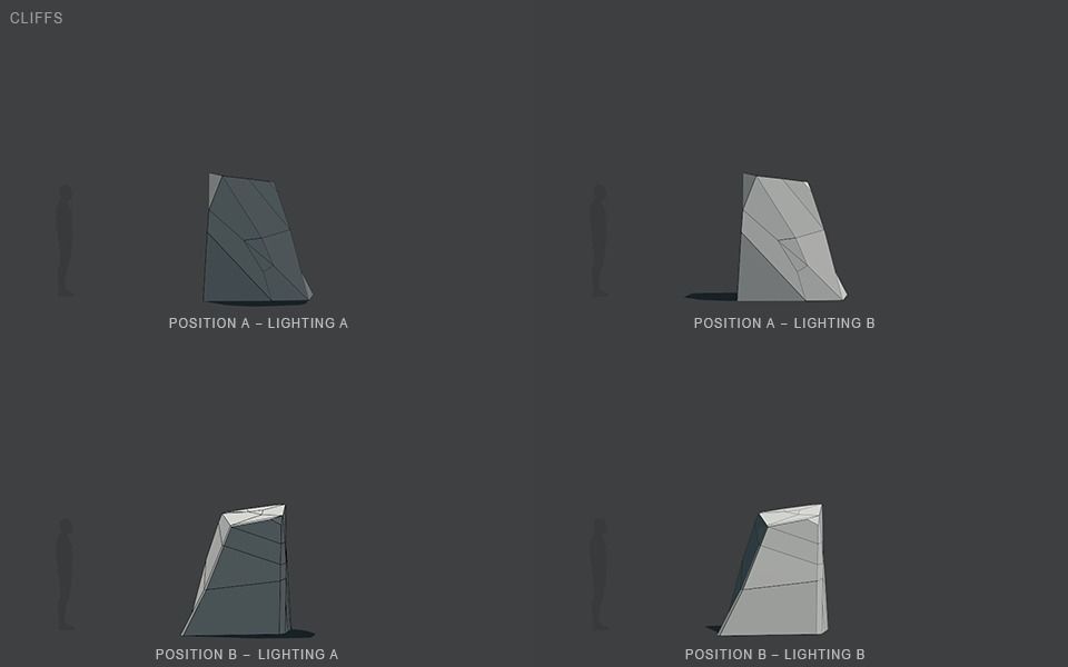 Stylized Cliffs Low-poly 3D model_48