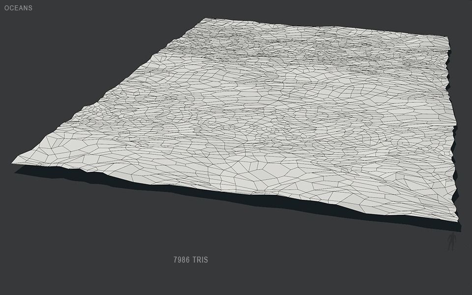 Stylized Cliffs Low-poly 3D model_131