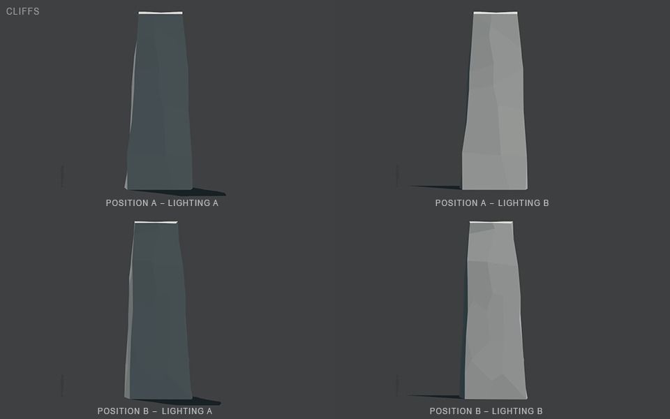 Stylized Cliffs Low-poly 3D model_81