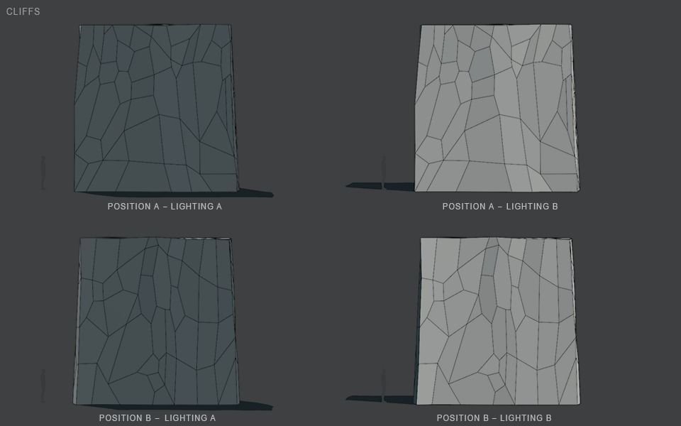 Stylized Cliffs Low-poly 3D model_72