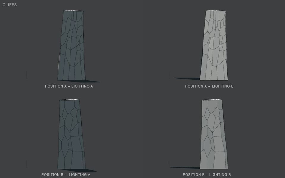 Stylized Cliffs Low-poly 3D model_90